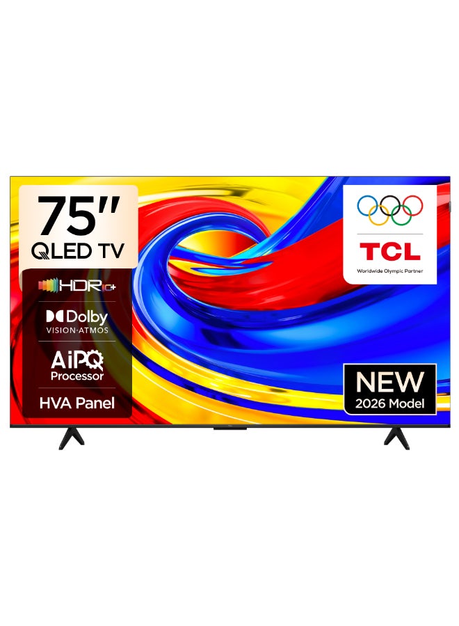 Compare 75 Inch 4K QLED Google Smart TV, 60Hz, Colorful Quantum Crystal, HVA Panel, Dolby Vision • Atmos, 93�IP3, AiPQ, Slim & Unibody Design 2026 Model, 3 Years Warranty  75P7L Black at KSA Price