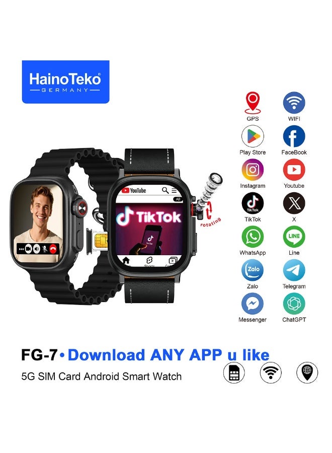 Haino Teko FG-7 5G Android Smartwatch with Rotating…