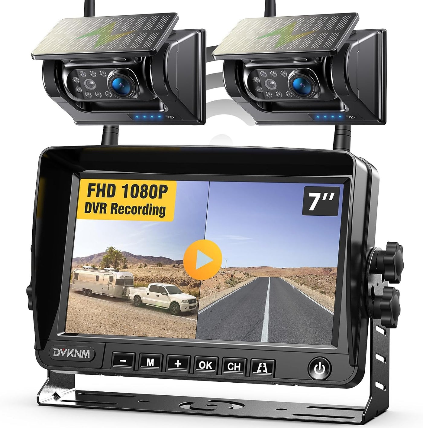 DVKNM 2 Magnetic Solar Wireless Backup Camera System…