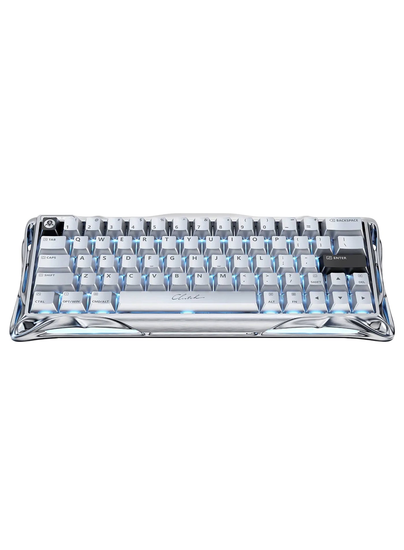 Compare V60 Pro Chrome Silver Hall Effect Gaming Keyboard, 60% Compact Layout, Magnetic Switches, Adjustable Actuation & Rapid Trigger, 8000Hz Polling Rate, HotSwappable, Aluminum Frame, RGB Backlit, USBC Wired Mechanical Keyboard at KSA Price