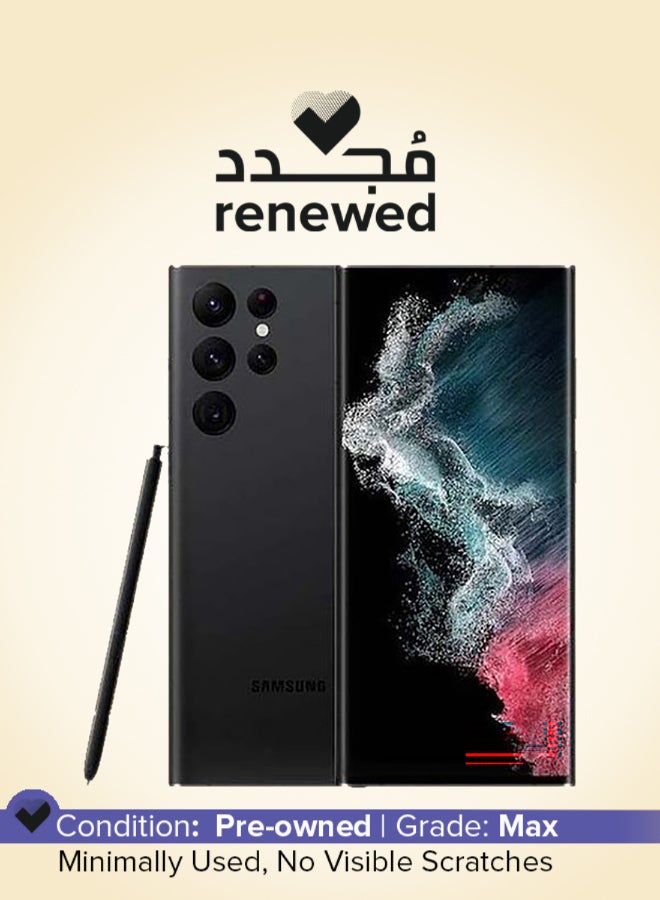 Compare Renewed  Galaxy S22 Ultra Dual SIM Phantom Black 12GB RAM 256GB 5G at KSA Price