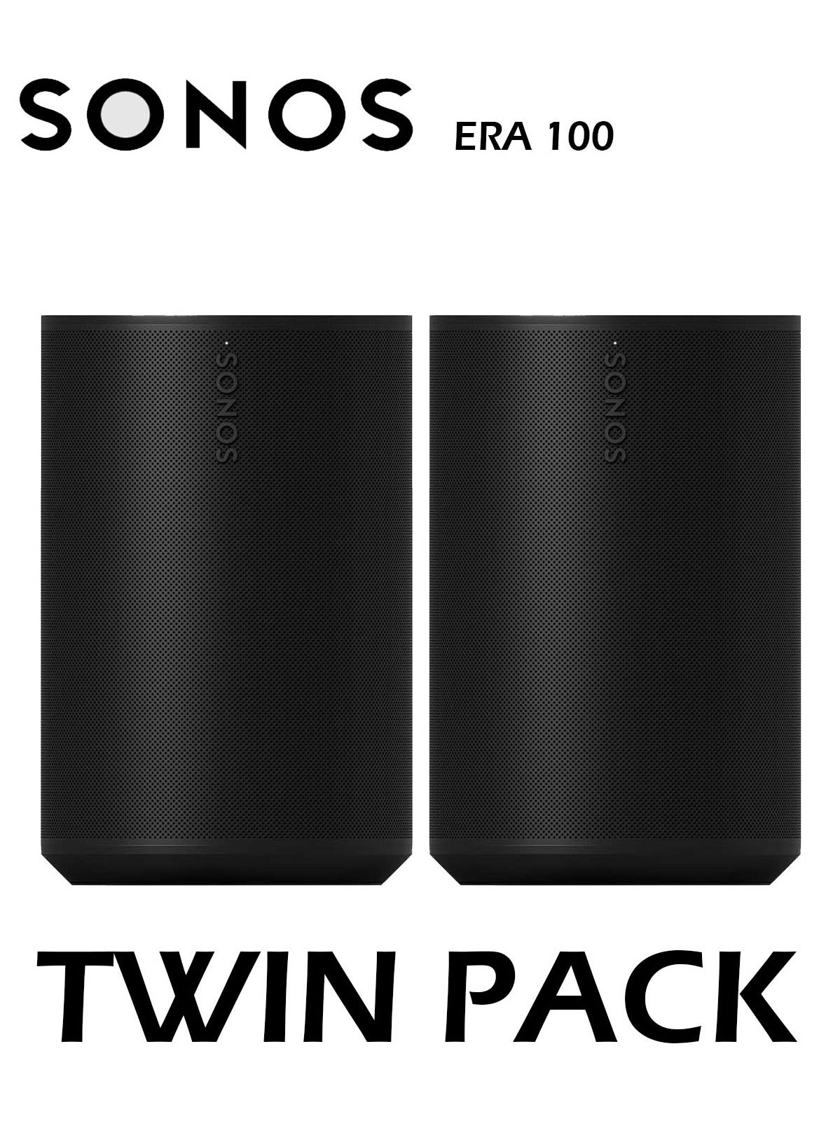 Compare Era 100 Portable WIFI and Bluetooth Speakers Twin Pack With HandsFree Control Black at KSA Price