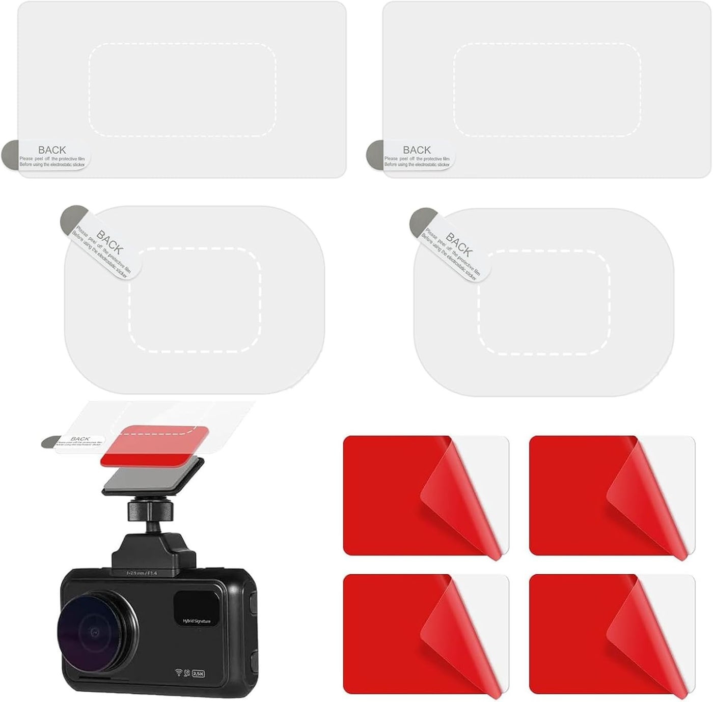 Compare LUCTHY 8 Pcs Dash Cam Adhesive Pads, Electrostatic Windscreen Mounting Film at KSA Price