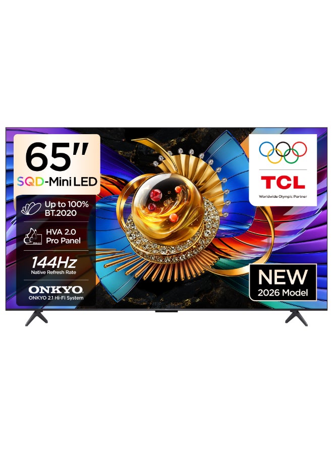 Compare 65 Inch 4K SQDMini LED Google Smart TV, 144Hz Native Refresh Rate, Up to 100% BT.2020 All Scenes Wide Color Gamut, TSR AiPQ Processor, Ultra Slim Design Pro, Onkyo 2.1 HiFi System, HVA 2.0 Pro Panel, Up to HDR 2,000nits, 760 Precise Dimming Zones, 2026 Model, 65Q7D Pro Black at KSA Price