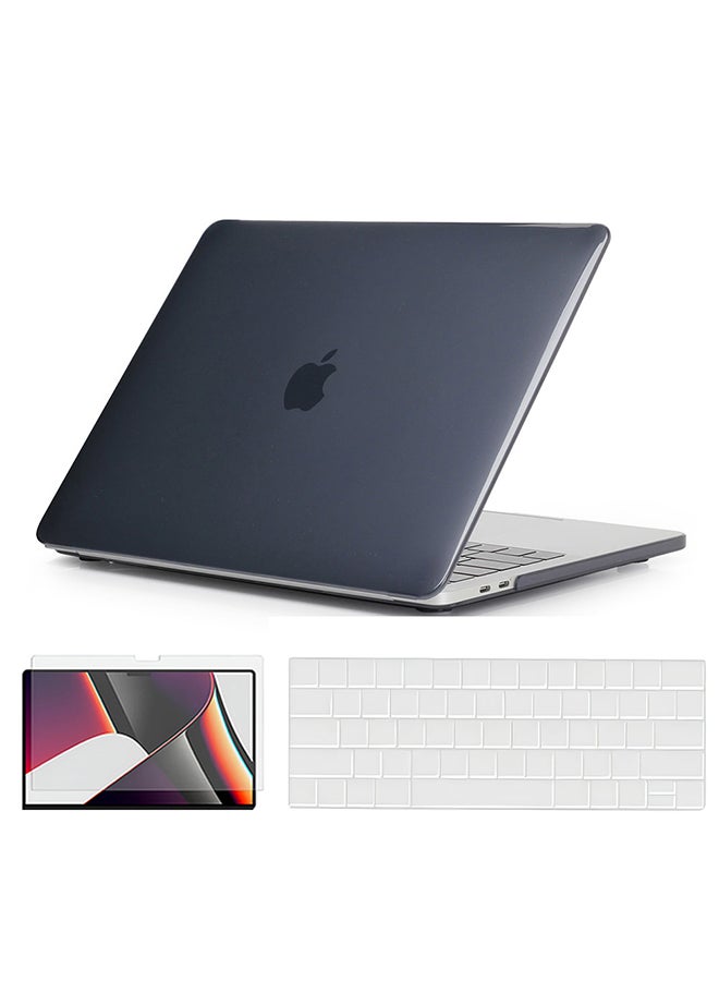 Compare Crystal Case Compatible with MacBook Pro 13 inch A1706,A1708,A1989,A2159,A2289,A2251,A2338 Case with Keyboard Cover & Screen Protector,Black at KSA Price