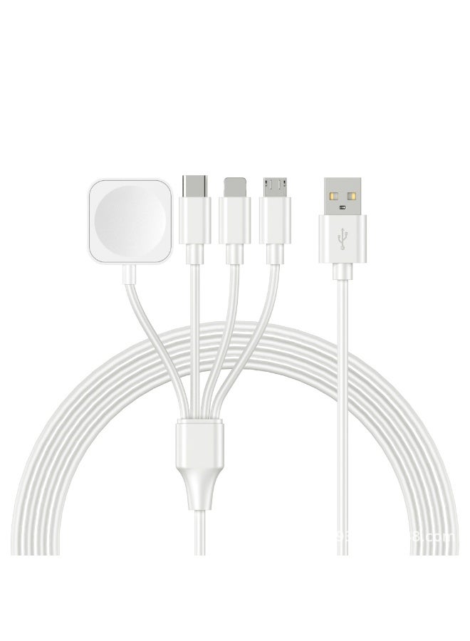 Compare 4 in 1 Watch & Phone Charger Cable – Travel Essentials Multi Charging Cable for Apple Watch, iPhone, USBC & Micro, Multi Device Charger Cord at KSA Price