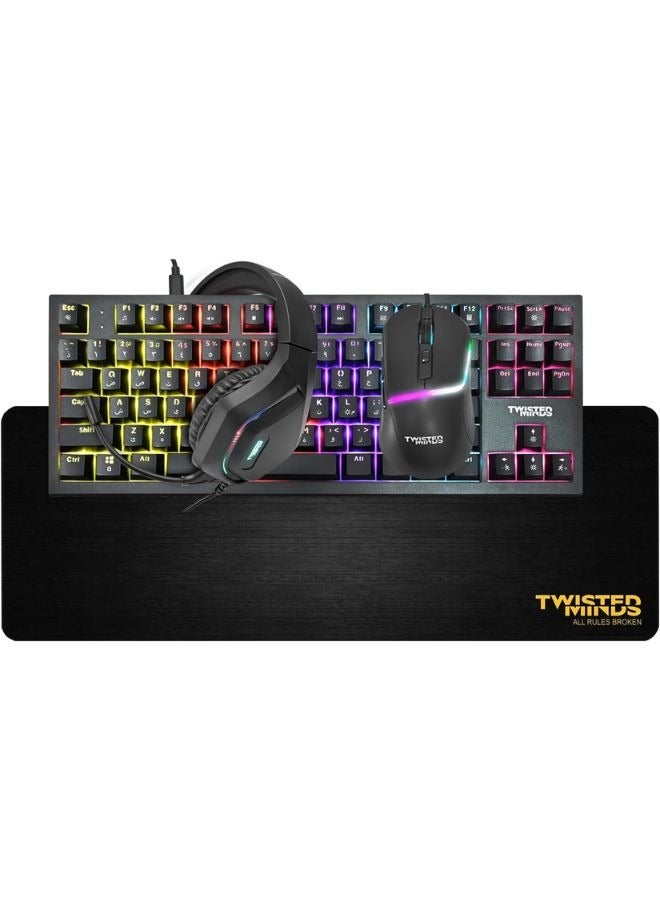 4-in-1 Gaming Bundle with Mechanical Gaming Keyboard,…