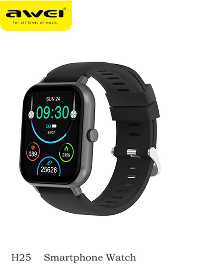 Compare H25 smartwatch, Bluetooth calling, IP67 waterproof, 7day battery life, magnetic charging, remote photography, black at KSA Price