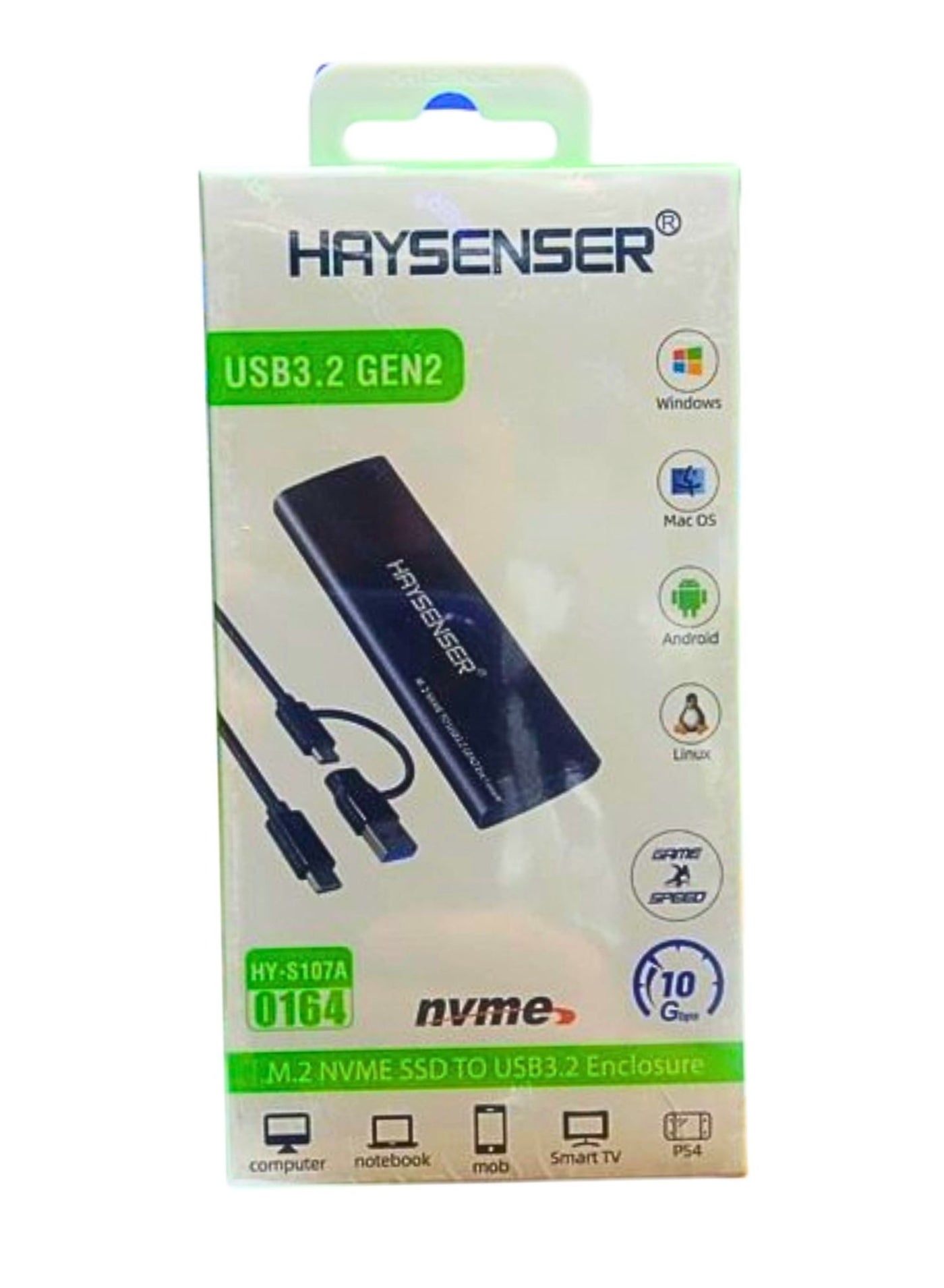 USB3.2 GEN2 M.2 NVME SSD TO USB3.2 Enclosure