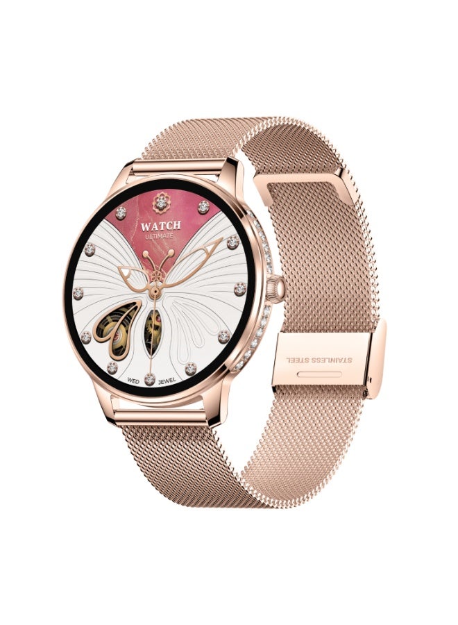 Compare GLR4 Womens Smartwatch with AMOLED Display, Bluetooth Connectivity, NFC Support, Health Monitoring, Fitness Tracker, Smart Notifications, Waterproof Design, Smartwatch at KSA Price