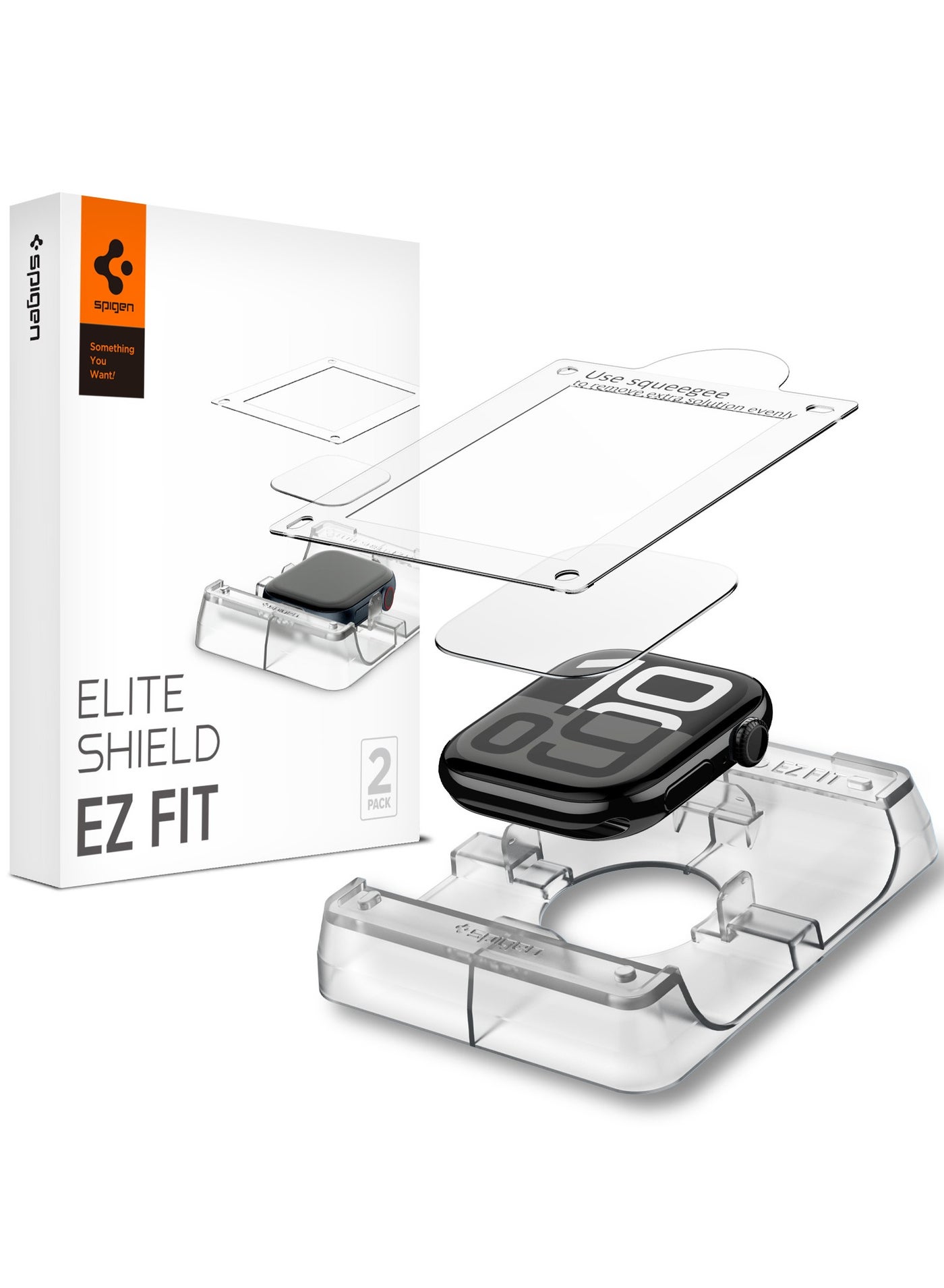 Compare Elite Shield EZ Fit Apple Watch Series 10 46mm Screen Protector Flexible Film 2 PACK with Auto Align Install Kit at KSA Price