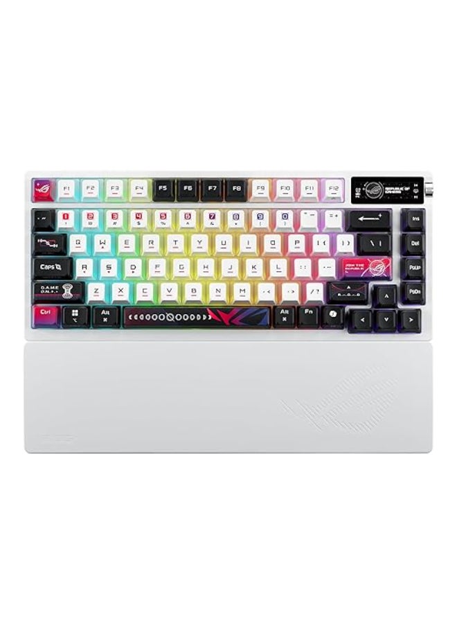 Compare ASUS ROG Azoth X Snow 75% Custom Gaming Keyboard with hotswappable ROG NX V2 Mechanical Switches, dyeSublimated and semiTranslucent keycaps at KSA Price