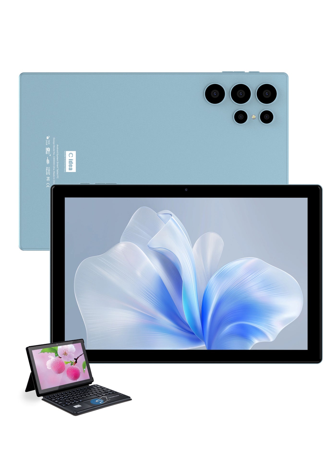 Compare CM9000 Ultra 10Inch Incell Smart Tablet with TouchSensitive Keyboard 8GB RAM 1TB ROM Dual Camera Single SIM 5G LTE WiFi GPS Android 15 Tablet For Students – Blue at KSA Price