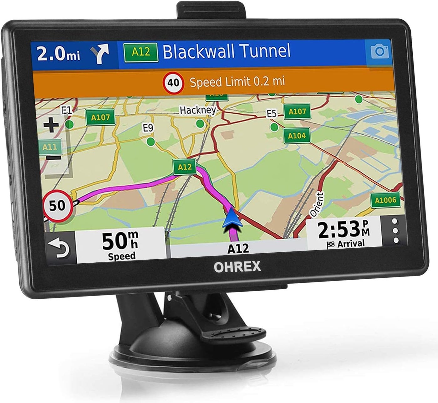 Compare OHREX N800 GPS Navigator for Car with Bluetooth, 7” Truck GPS for Commercial Drivers, 2026 Maps with Free Lifetime Updates at KSA Price