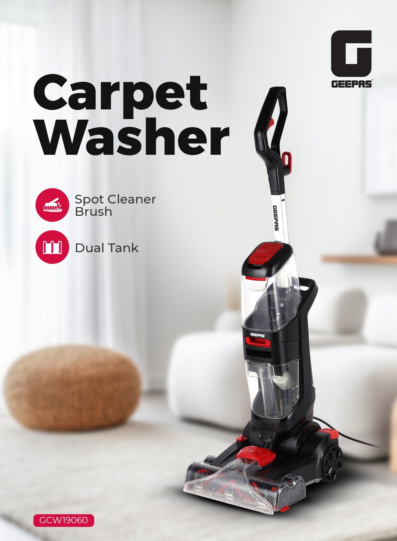 Carpet Washer | 800W | Dual Tank System |…