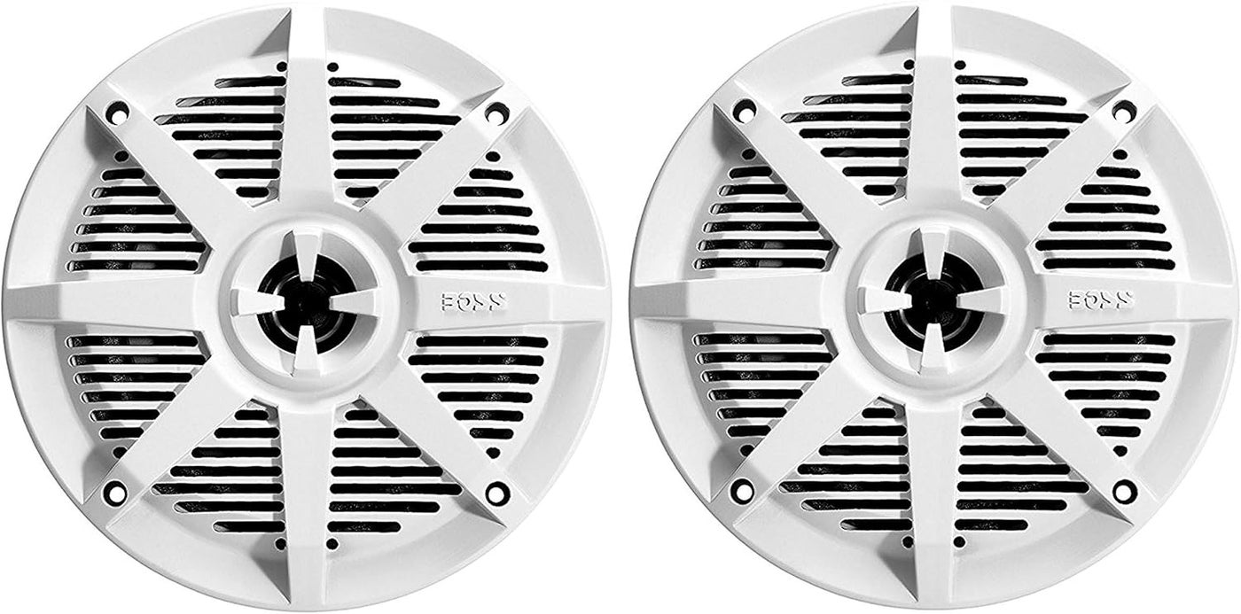 Compare BOSS Audio Systems MR52W 5.25 inch Marine Boat Stereo Speakers  150 Watts Coaxial, 2 Way, Full Range, Weatherproof, Sold in Pairs at KSA Price