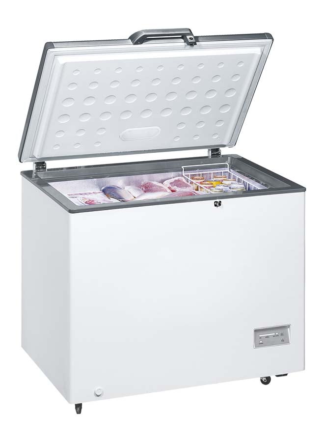 Compare 350L Gross And 316L Net Capacity Single Door Chest Freezer, Low Frost, Silent Operation, Ideal for Home And Restaurants, Inverter Compressor  220 W SGF344HMEI WhiteGrey at KSA Price