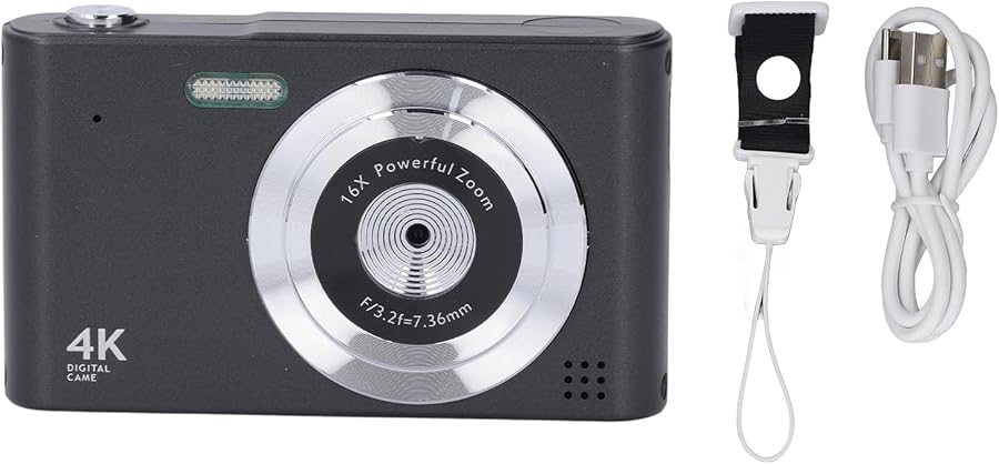 Compare Black Digital Camera 16x Zoom 11 Filters Anti Shake Vlogging Camera For Kids Travel at KSA Price