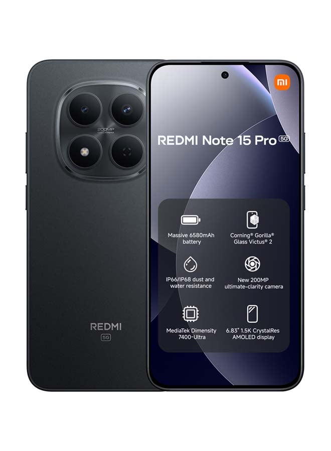 Redmi Note 15 Pro Dual SIM 5G Black 12GB…