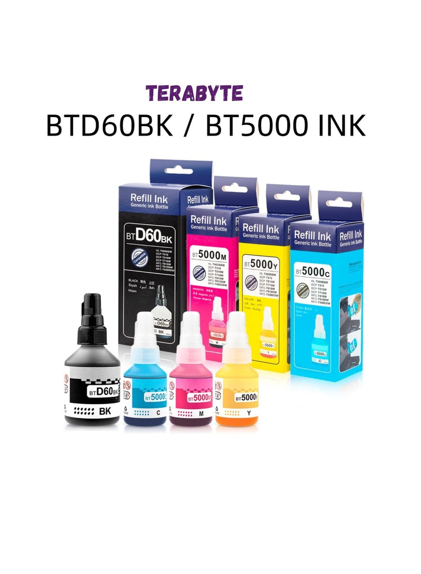 BTD60 BT5000 Ink for Brother Pack of 4…