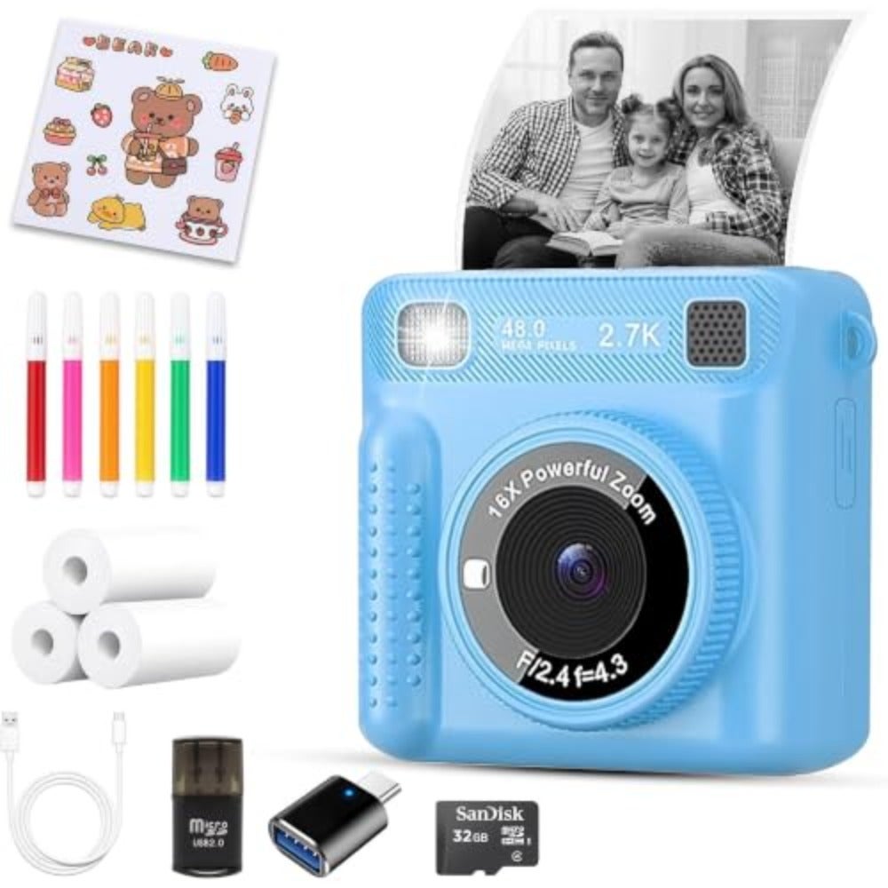 Digital Camera with 1080p Video, Photo Capture, Built-in…