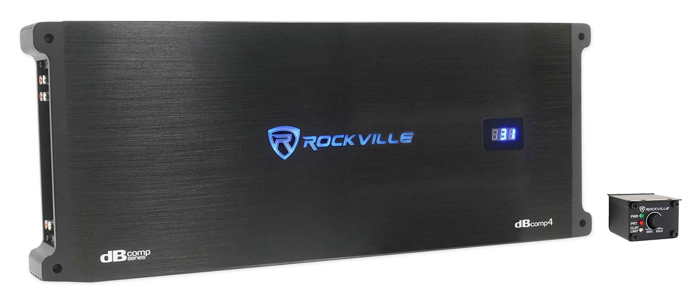 Compare Rockville dBcomp4 Competition 3000W Mono 1Ohm Car Amplifier, DynoCertified, MOSFET, Adjustable Crossover, Remote Sub Control, Perfect for Car Audio at KSA Price