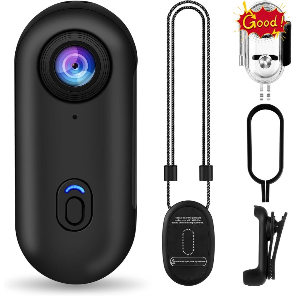 Compare i3 4K Thumb Action Camera, Small Size, Mount Anywhere, Small Body Camera with Spring Clip, Portable Vlogging Camera, Handsfree POV, Helmet Camera for Cycling, Motorcycle at KSA Price