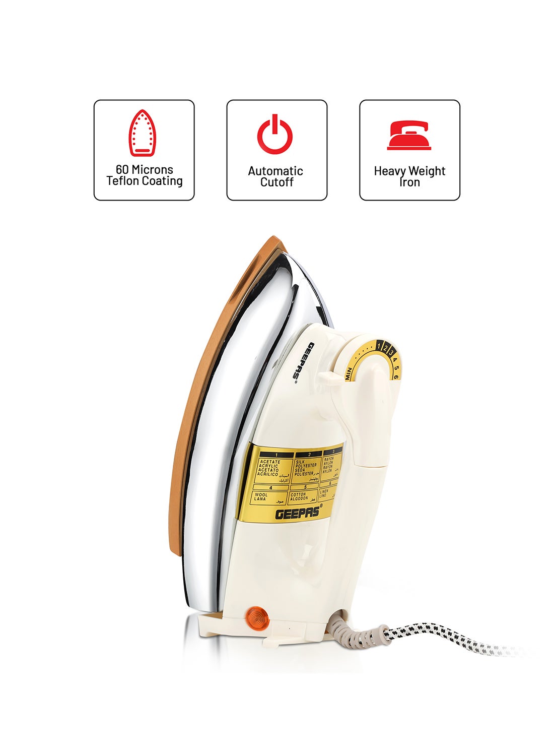 Heavy Weight Dry Iron with Overheat Protection…