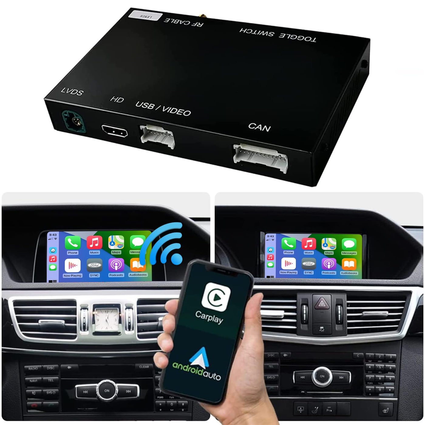 Road Top Wireless Carplay Android Auto Retrofit…
