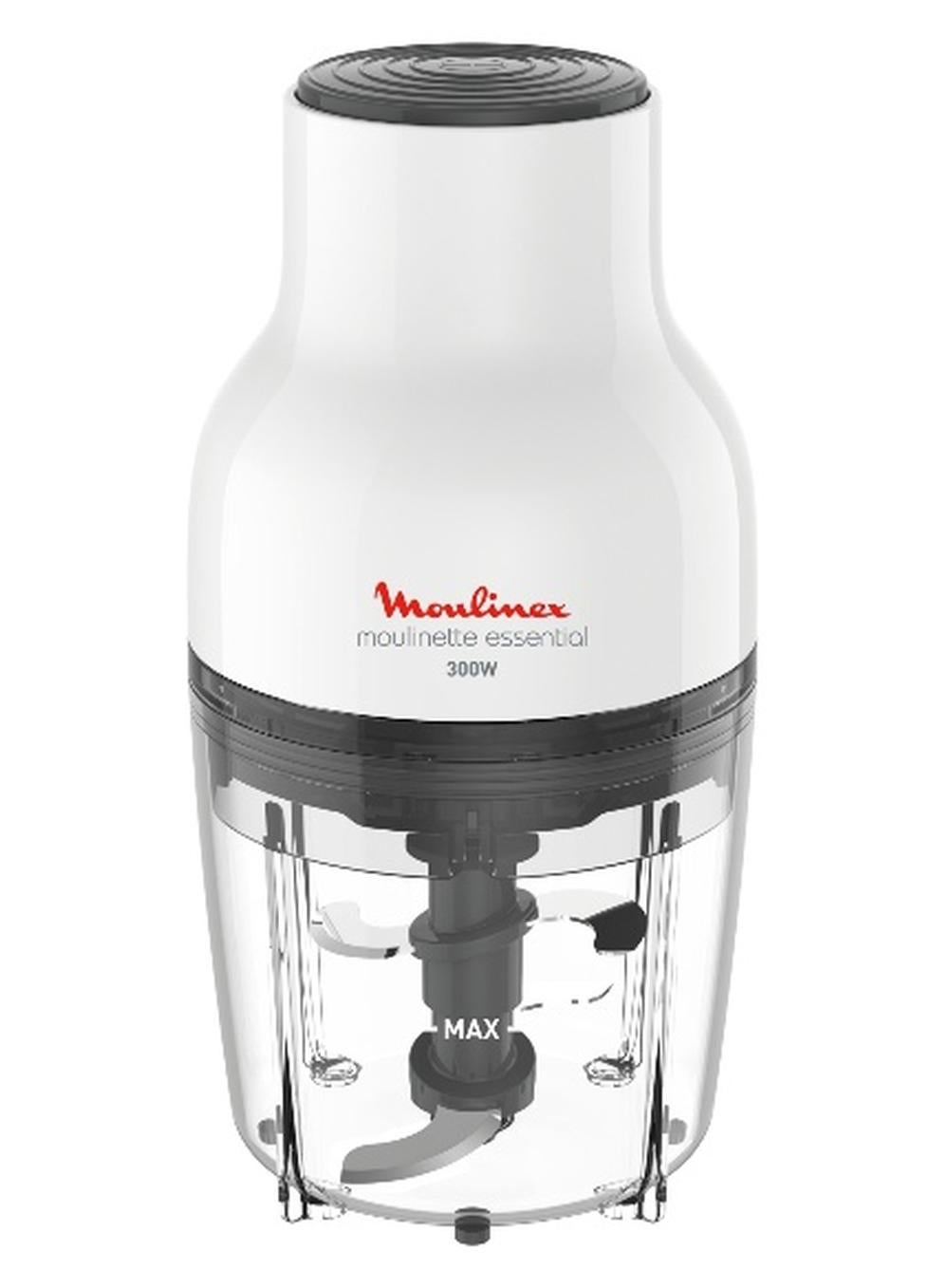 Compare MOULINEX Moulinette Essential Chopper, 300 Watts, White Black, Plastic, Dj520127, min 2 yrs warranty 400 ml 300 W DJ520127 WhiteBlack at KSA Price