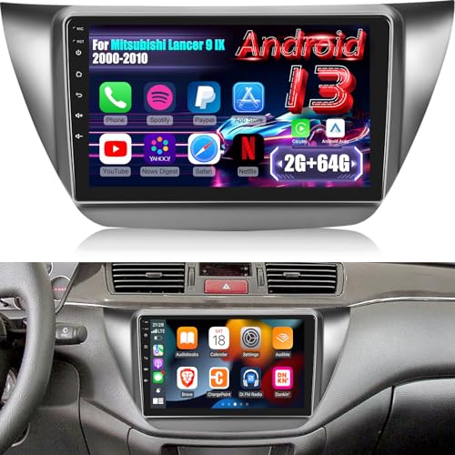 Compare 2G64G Radio for Mitsubishi Lancer 9 IX 20002010 Android 13 Car Stereo with 9 inch Touch Screen CarplayAndroid Auto1080PBluetoothWiFi AHD Backup Camera at KSA Price