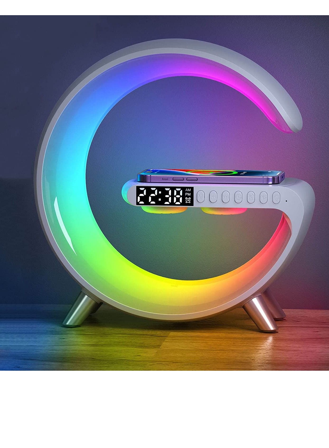 Smart Atmosphere Lamp Bluetooth Speaker Wireless Charger…