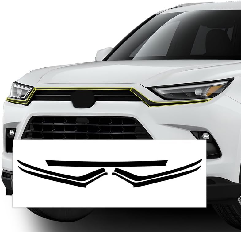Compare BOGAR TECH DESIGNS Front Chrome Delete Overlay for Toyota Grand Highlander 2024+  Gloss Black at KSA Price