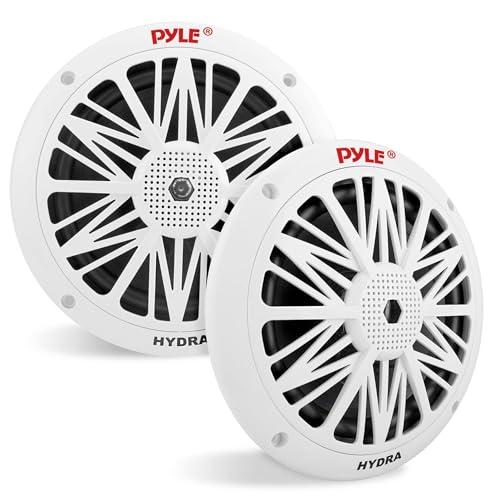Compare Pyle 65 Inch Dual Marine Speakers 2 Way Waterproof and Weather Resistant Outdoor Audio Stereo Sound System with 200 Watt Power Poly Carbon Cone and Butyl Rubber Surround 1 Pair White at KSA Price