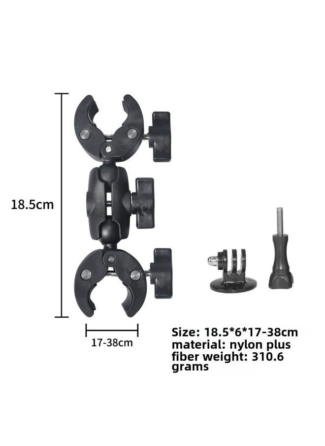 Compare Universal Bike Motorcycle Selfie Stick Stand Holder Nylon Fiber Metal Material For Camera Accessories Fixed Seat BracketColor:Double Head Strong Clamp 6CM at KSA Price