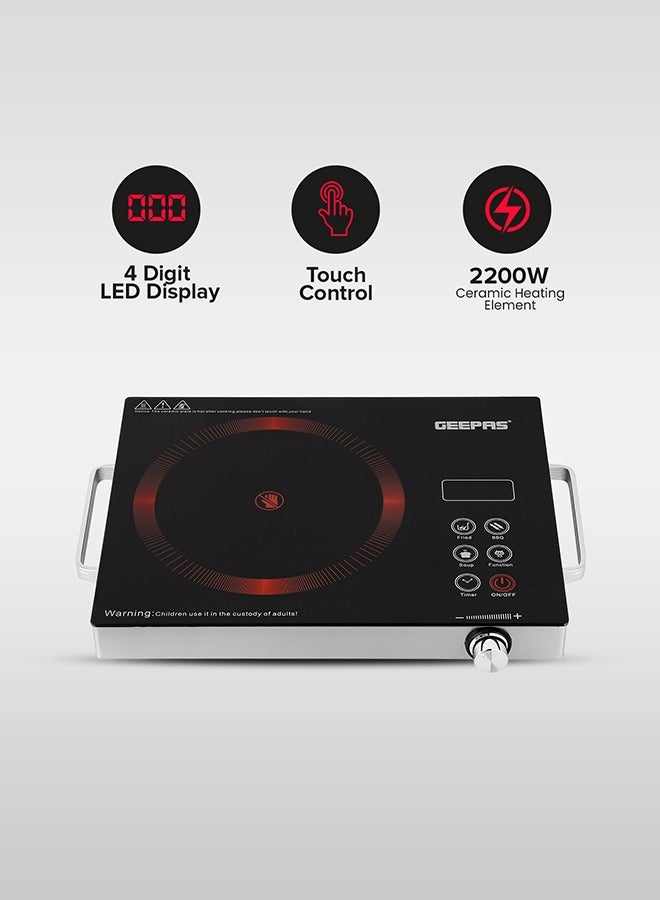 Digital Infrared Cooker, Single Cooking Hob 2200W,…