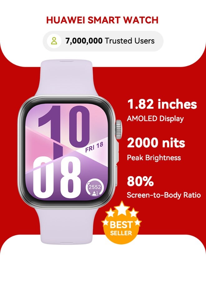 Compare Watch FIT4 Smart Watch, 1.82” Display, 100+ Sports modes, Fitness and Sleep Tracker, Heart Rate Monitor, Emotional Wellbeing Assistant, up to 10Day Battery Life, iOS & Android Purple at KSA Price