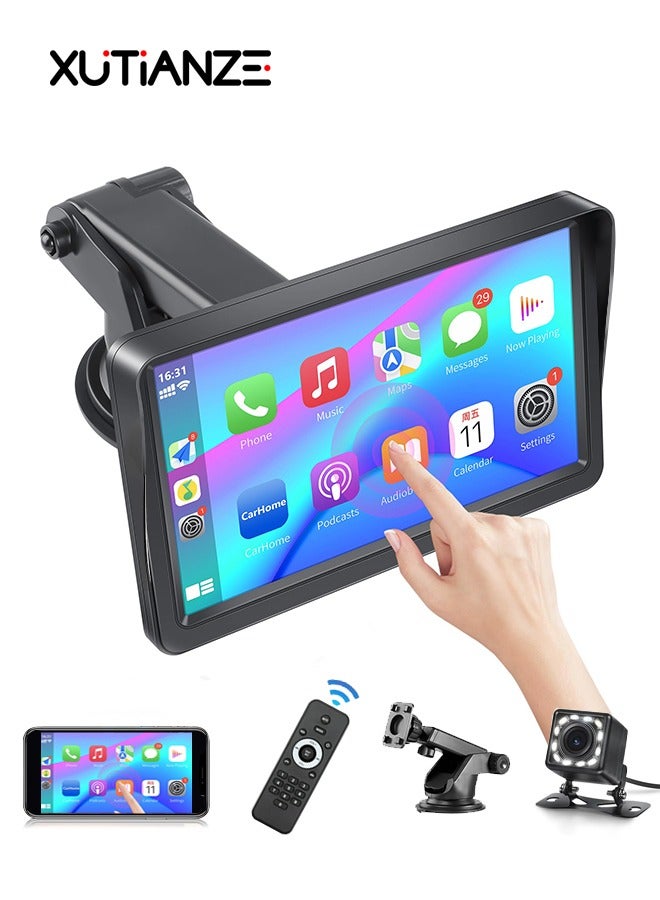 Compare 7Inch Wireless Apple CarPlay & Android Auto MP5 Player – Phone Required, Remote Control, Rear Camera Supported, TFUSB Playback, MirrorLink, Bluetooth, AUXFM, Voice Control – Easy Mount 12V–24V at KSA Price