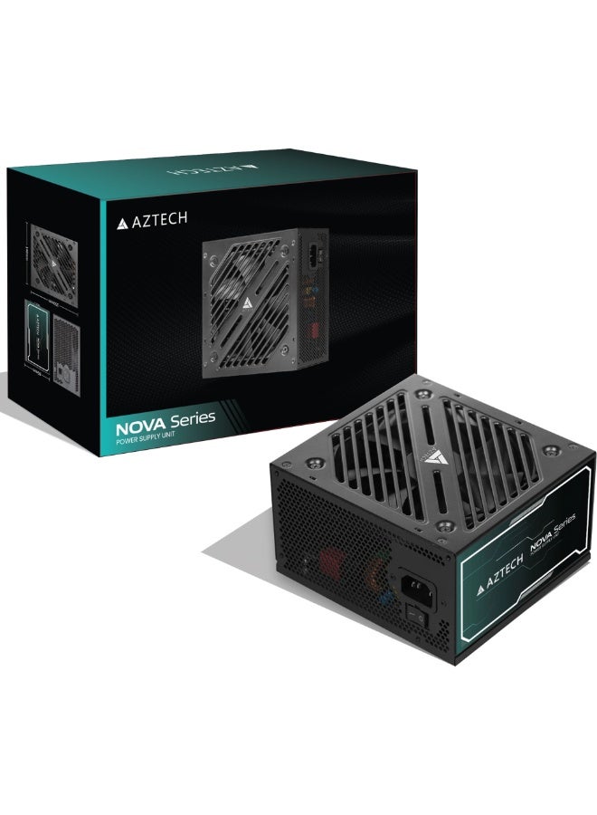Compare NOVA 750W Power Supply High Performance Silent 120mm Fan NonModular ATX PSU High Output +12V Long Cables Full Protection Supports RTX 3070, RX 6700 XT, Ryzen, Intel Gaming PC PSU at KSA Price