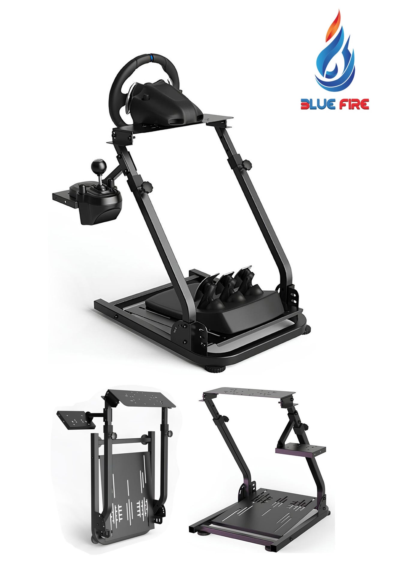 Foldable Racing Simulator Cockpit Stand – Heavy-Duty…