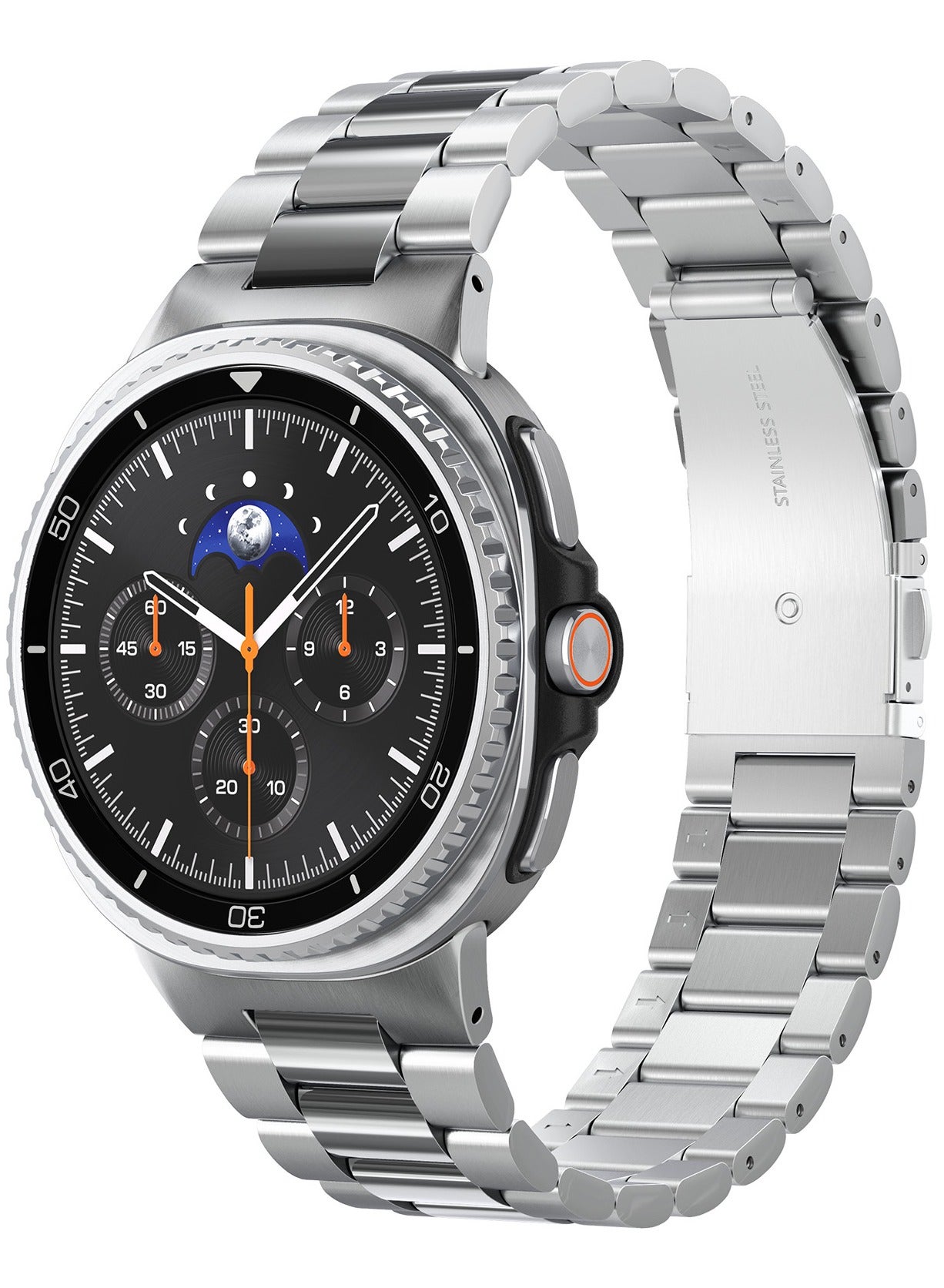 Compare Modern Fit 316L for Samsung Galaxy Watch 8 Classic 46mm, Galaxy Watch8 4440mm Stainless Steel Band Strap  Silver at KSA Price