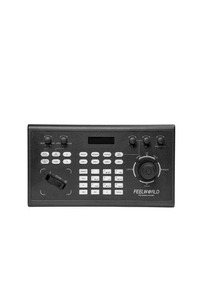 Compare FEELWORLD KBC10 PTZ Camera Controller with Joystick and Keyboard Control PoE Supported Multiple Control and Network Protocol at KSA Price