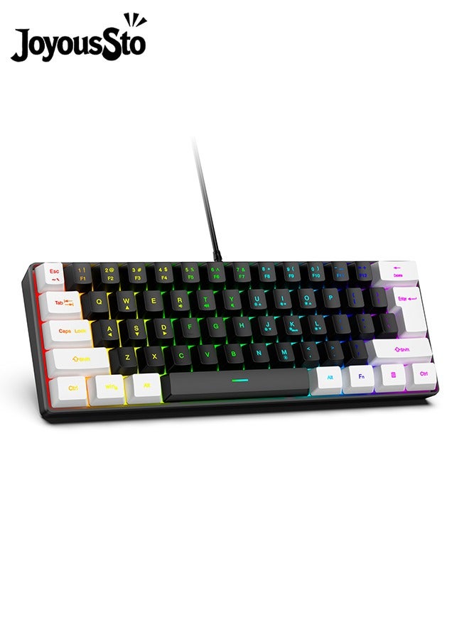 60% Wired Gaming Keyboard RGB Backlit Membrane…