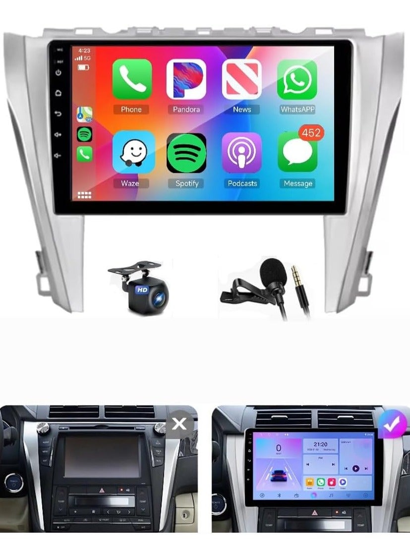 Compare Android Car Stereo Screen For Toyota Camry Aurion Camry 7 XV 20152018 With Apple Carplay Android Auto Wireless 2GB RAM 32GB ROM WiFi DSP Radio Bluetooth HD Camera Included Fast Interface at KSA Price