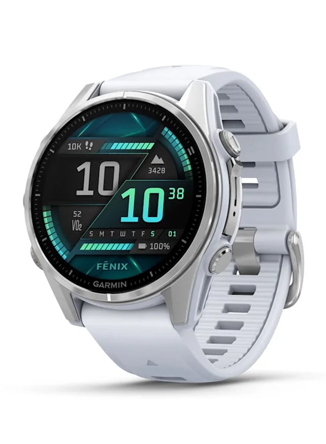 Compare Fenix 8  43MM  Up To 29 Days Battery Life  1.3inch Amoled Display, Scratch Resistant, Sapphire Crystal, Heart Rate Monitor, All Day Stress Monitor, Offline Voice Command, Calling Features, Super Bright LED Flashlight at KSA Price