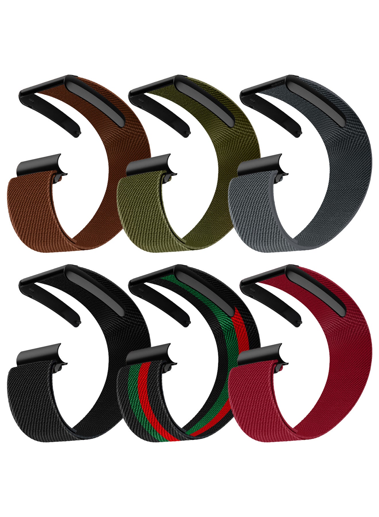 Compare 6Packs Premium Adjustable Nylon Strap for WHOOP 5 – Lightweight & Breathable Replacement Band Multicolour14 at KSA Price