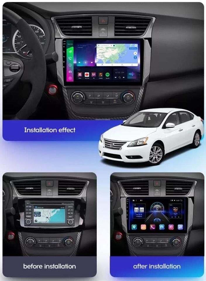 Compare Android Car Stereo for Nissan Sentra 20122019 | 10 QLED Touchscreen | 2GB RAM + 32GB ROM | Supports Apple CarPlay & Android Auto | AHD Rear Camera Included at KSA Price