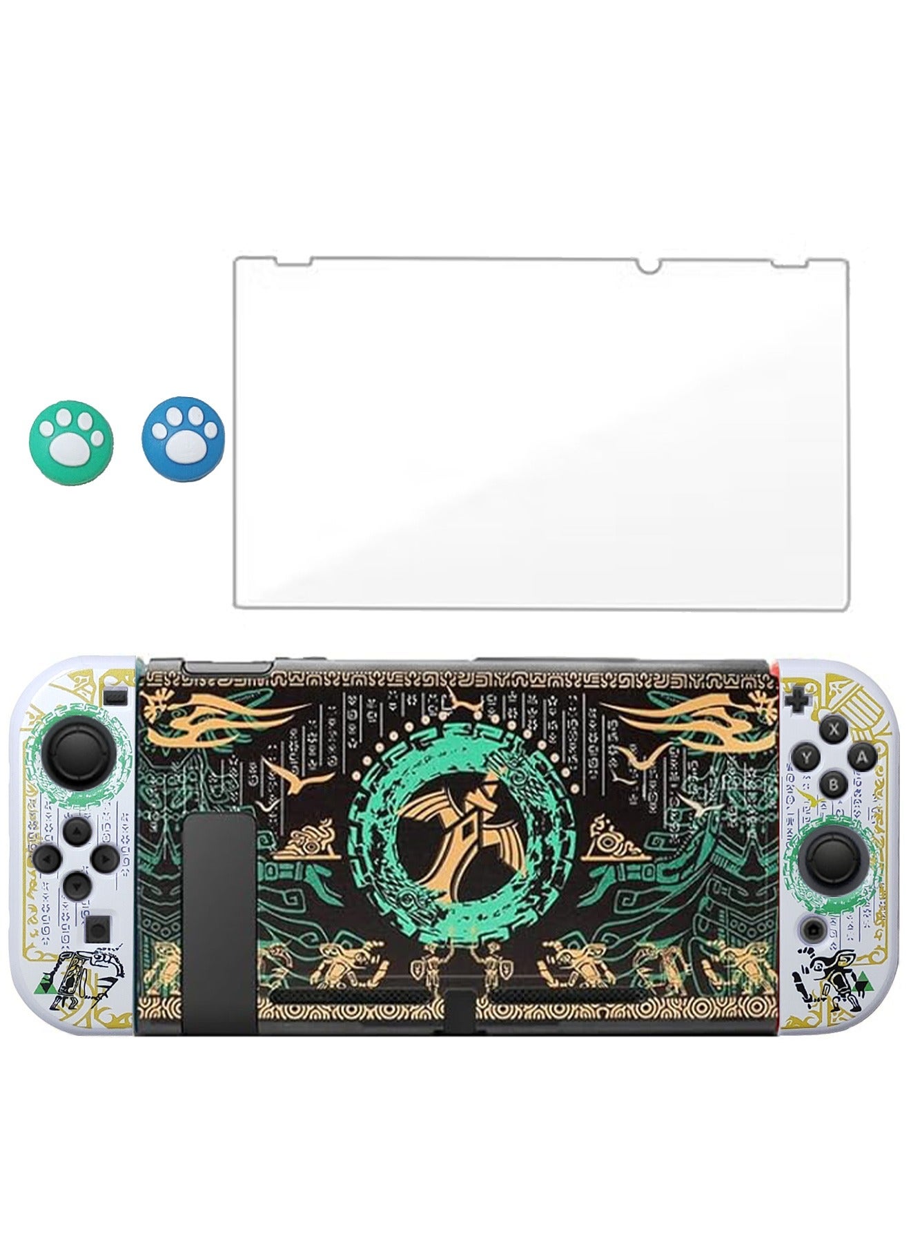 Compare Switch Zelda Case Cover Zelda Tears of The Kingdom Switch Back Case, Portable AntiScratch Shock Absorption Grip Cover Switch Accessories And Screen Protector with Controller Protection at KSA Price