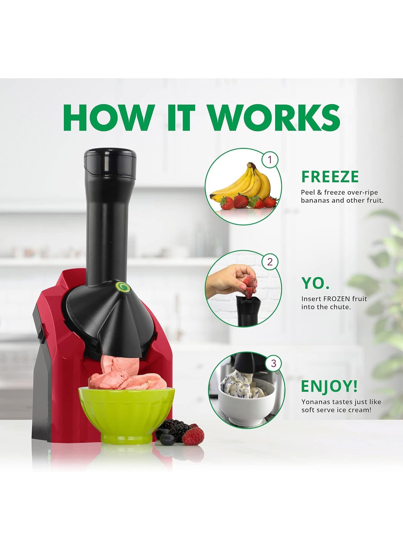 Compare Automatic Stainless Steel Ice Cream & Yogurt Maker – Homemade Kitchen Food Processing Machine for Frozen Desserts and Fruit Ice Cream at KSA Price