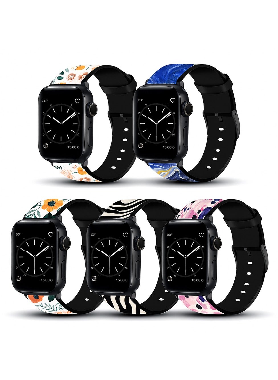 (Pack of 5) Silicone Straps Compatible with…